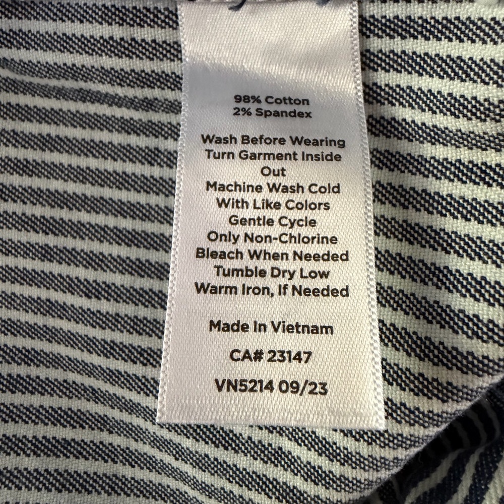 Talbots Blue Striped Flare Jeans - Picture 8 of 12
